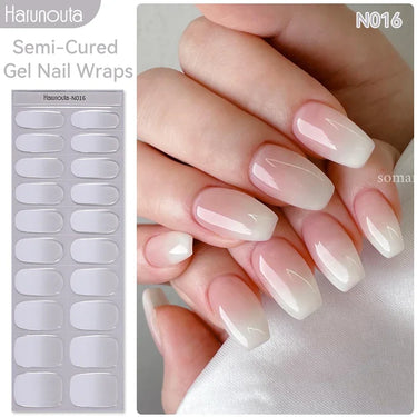 Full Cover Nail Gel Sticker Wraps Manicure
